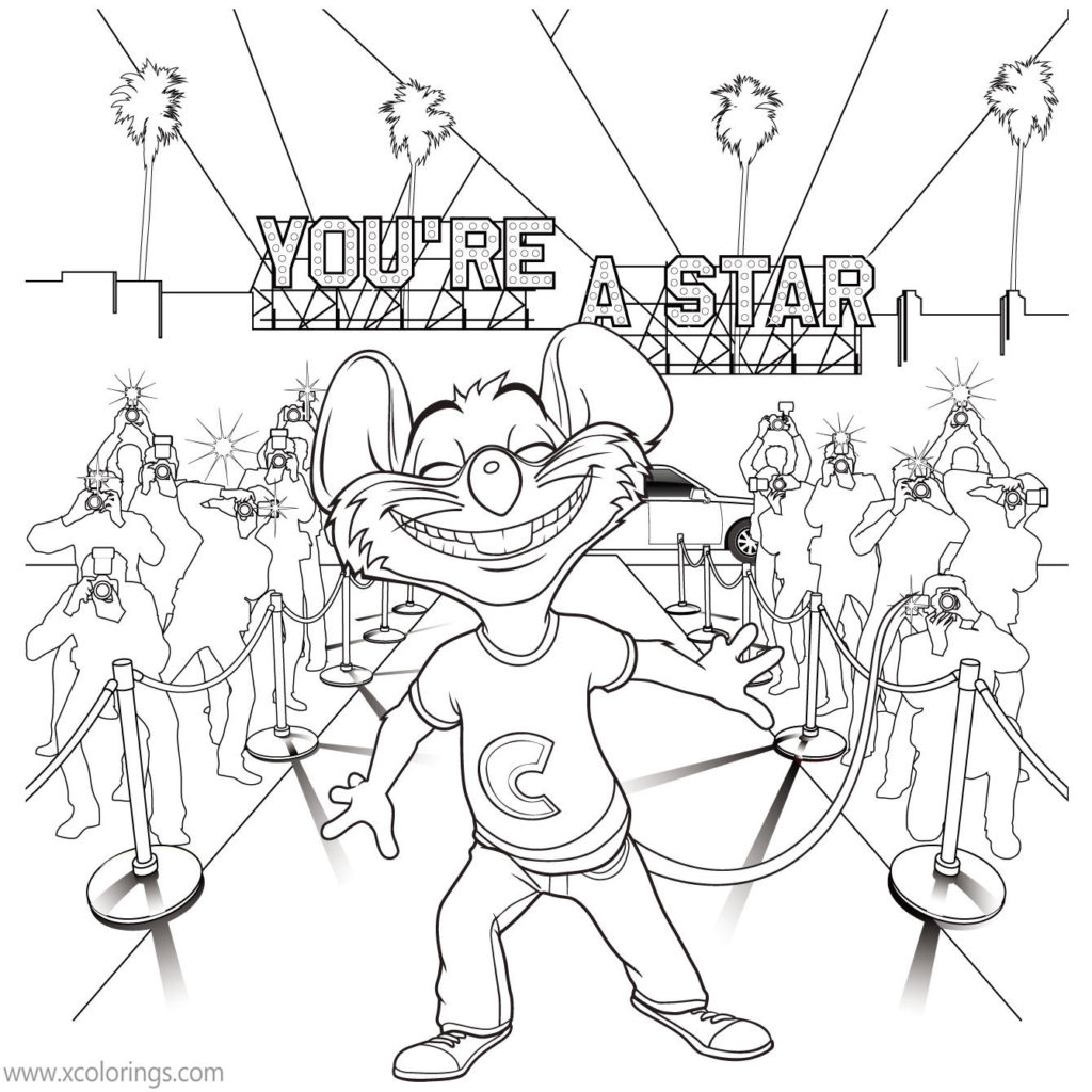 Chuck E Cheese Logo Coloring Pages XColorings