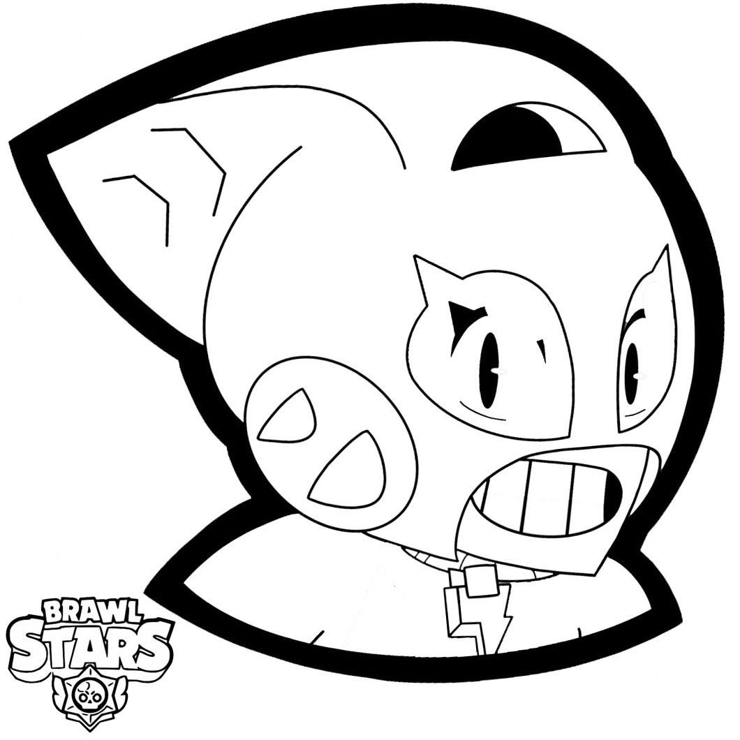 Max Head Brawl Stars Coloring Pages Xcolorings