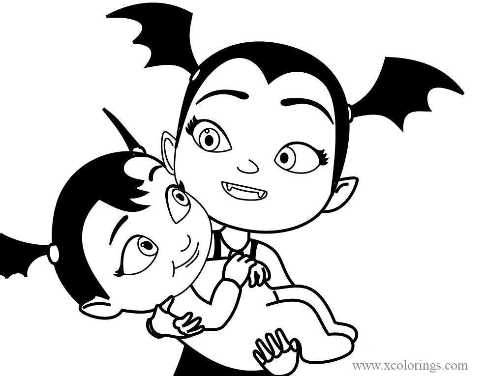 Free Baby Nosferatu and Vampirina Coloring Pages printable