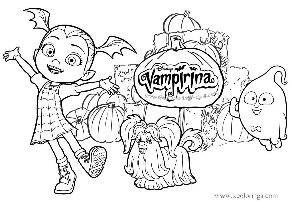 Free Characters from Vampirina Coloring Pages printable