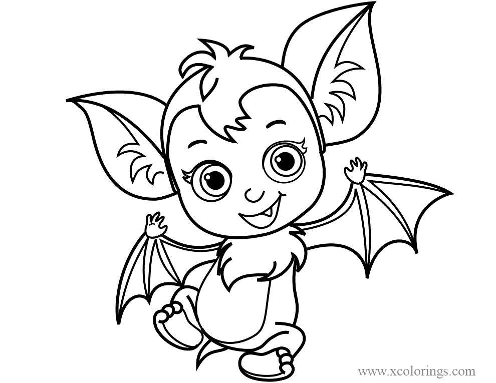 Free Cute Bat Vampirina Coloring Pages printable