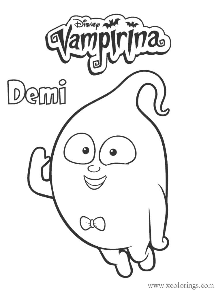 Free Demi from Vampirina Coloring Pages printable
