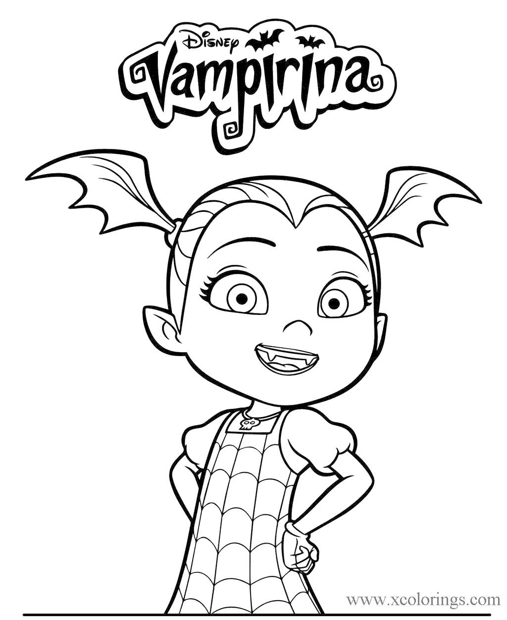 Free Disney Character Vampirina Coloring Pages printable
