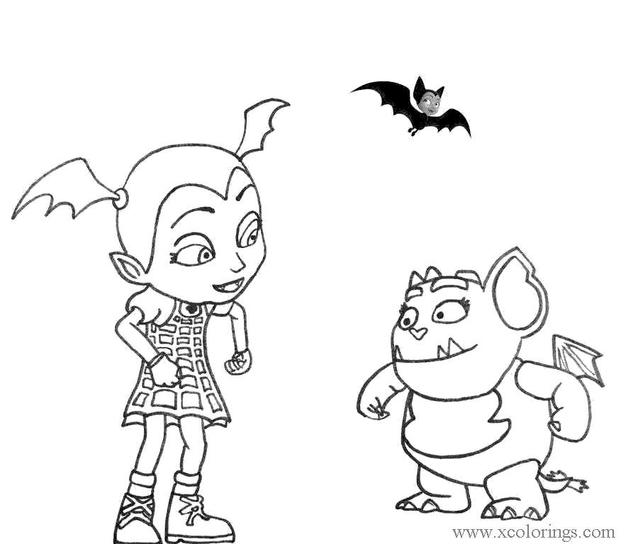 Free Gregoria and Vampirina Coloring Pages printable