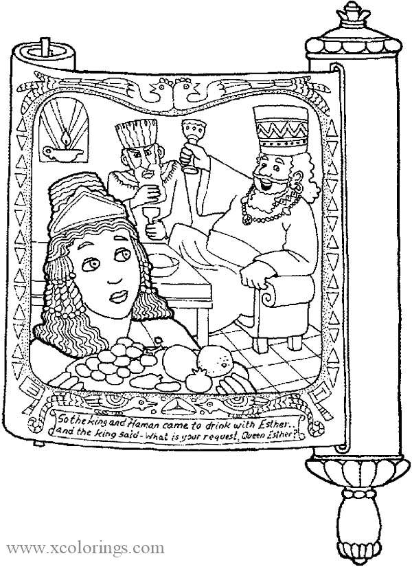 Free Printable Purim Scroll Coloring Pages printable