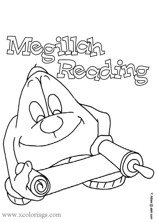 Free Purim Megillah Reading Coloring Pages printable