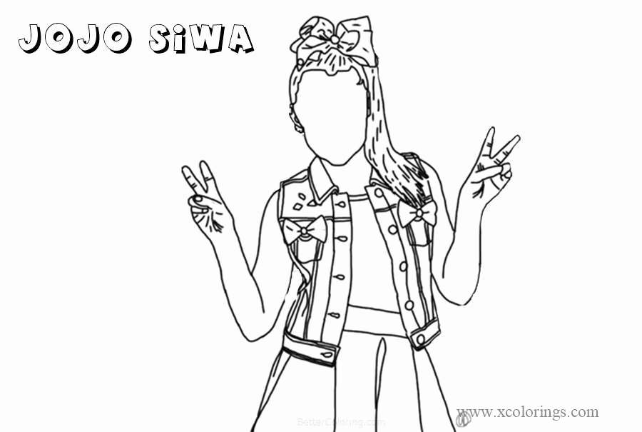 Sktech Of Jojo Siwa Coloring Pages Xcolorings Com