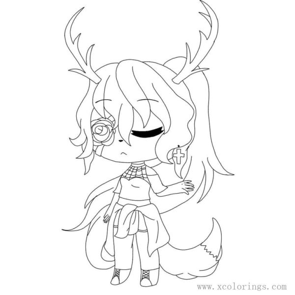 Cute Gacha Life Coloring Pages Wolf