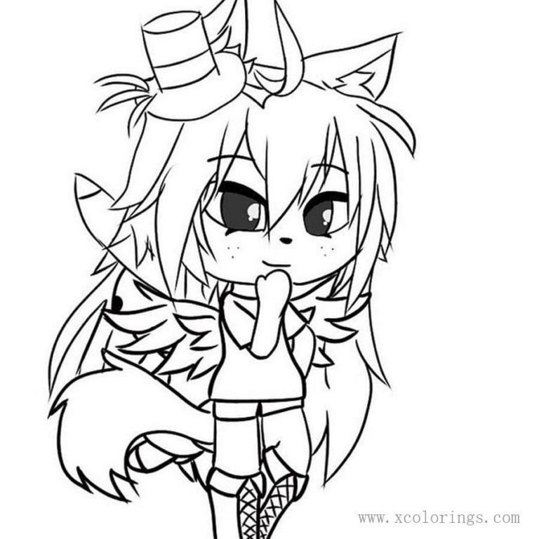 Gacha Life Chibi Girl Coloring Pages - XColorings.com