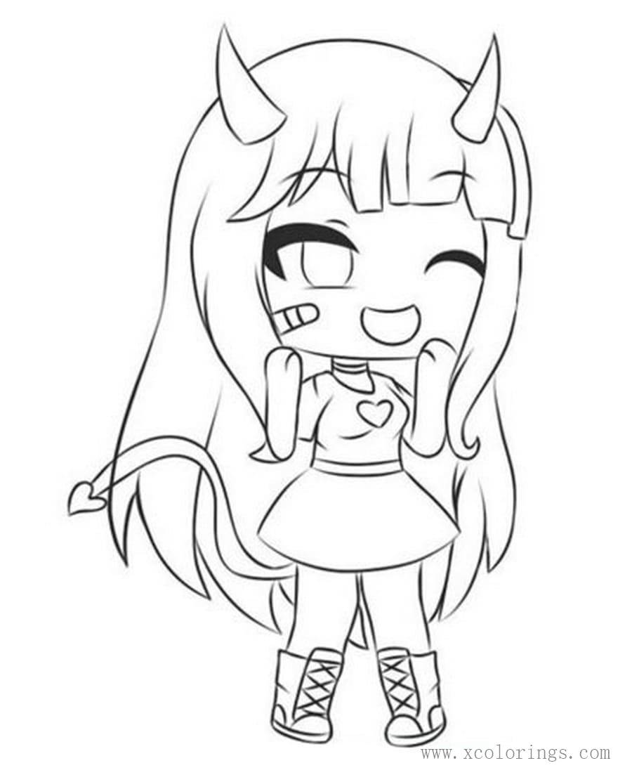 Free Girl from Gacha Life Coloring Pages printable
