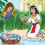 Baby Moses in the Flow of River Nile