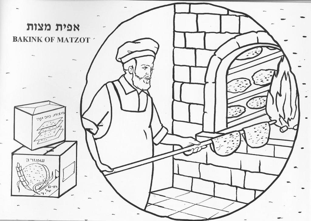 Free Baking Matzot for Pesach Coloring Pages printable