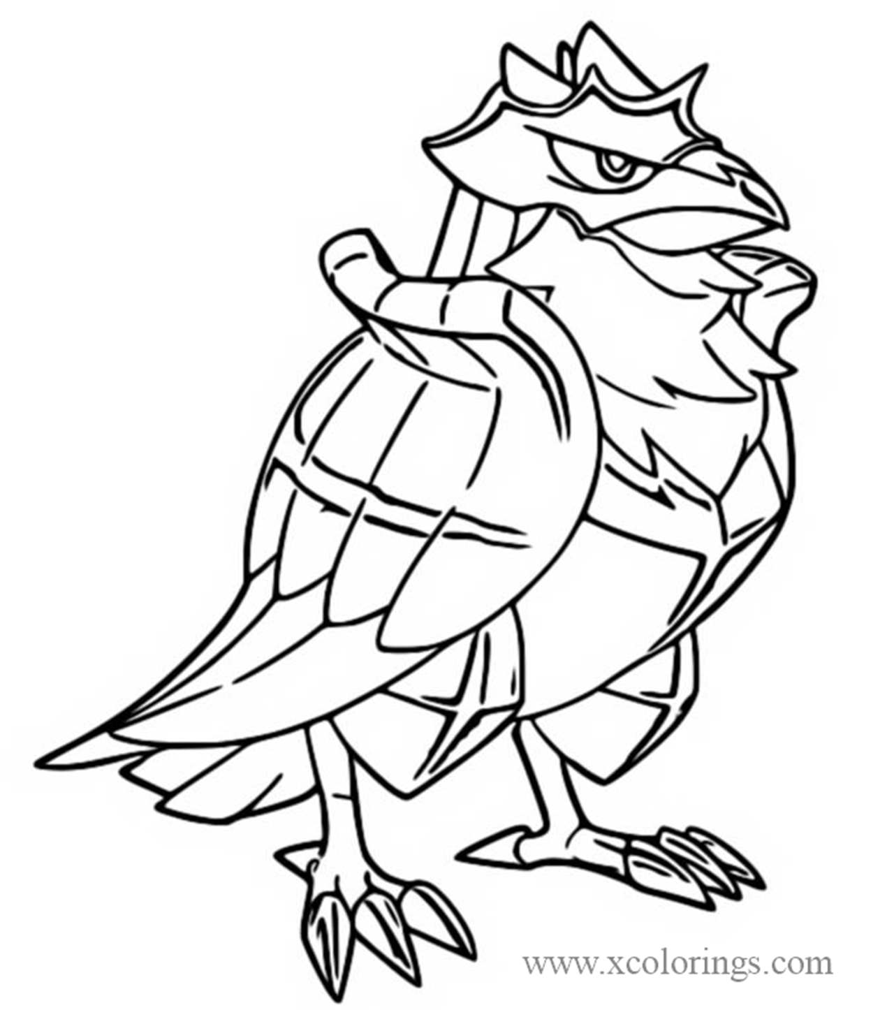 Free Corviknight Pokemon Sword and Shield Coloring Pages printable