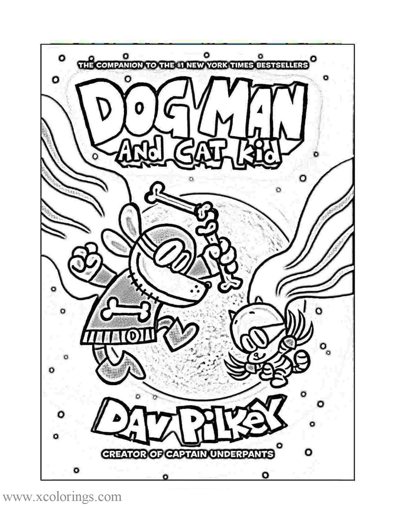 Free Dog Man Coloring Pages Black and White printable