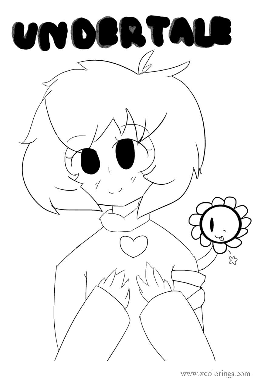 Free Fan Art of Undertale Chara Coloring Pages printable