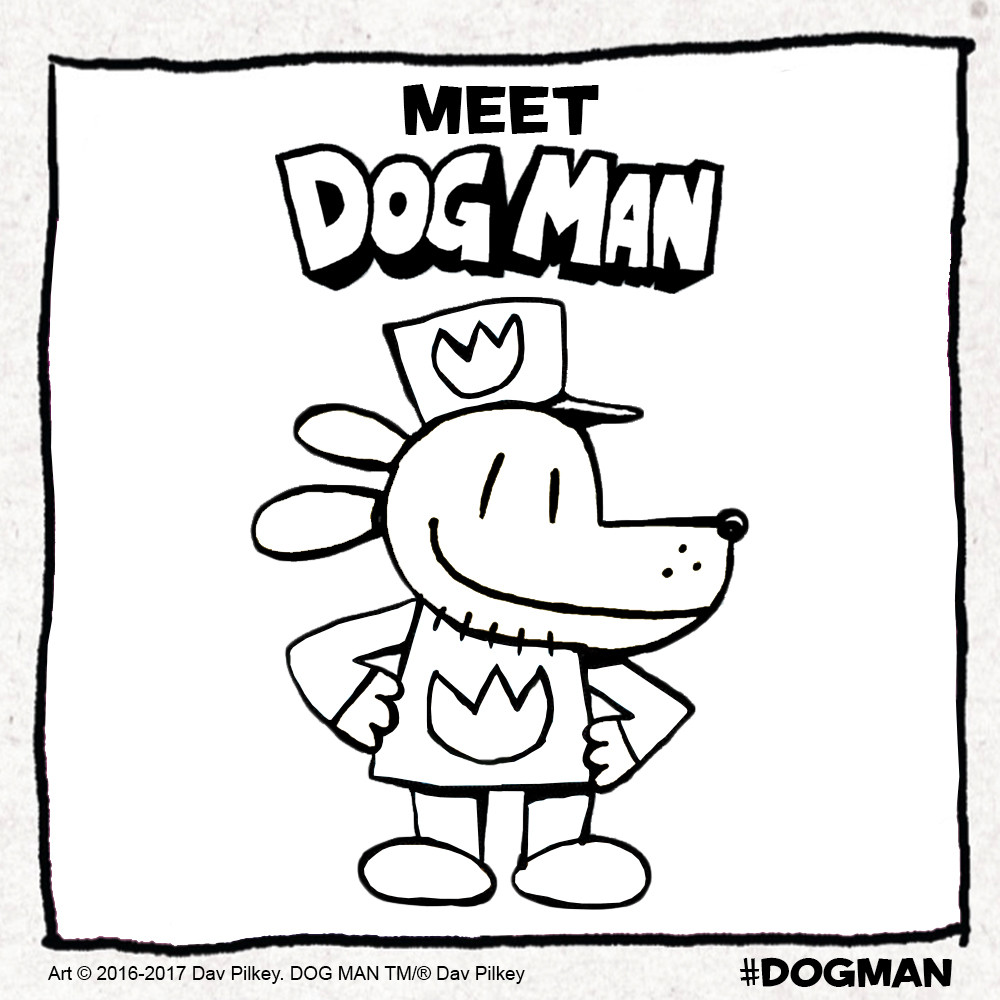 Free Meet Dog Man Coloring Pages printable
