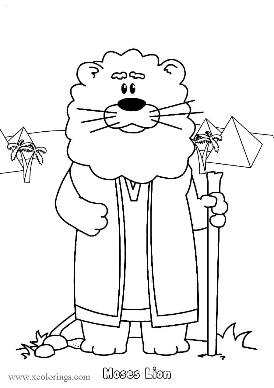 Free Moses Lion from Pesach Coloring Pages printable