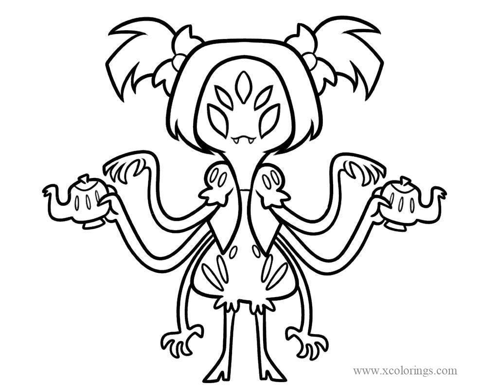 Free Muffet from Undertale Coloring Pages printable