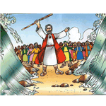 Passover Moses Dividing The Red Sea In Two Parts