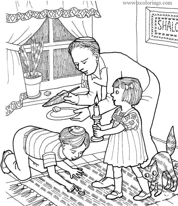 Free Pesach Traditions Coloring Pages printable