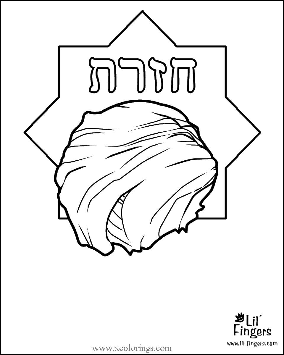 Free Pesach Vegetable Coloring Pages printable
