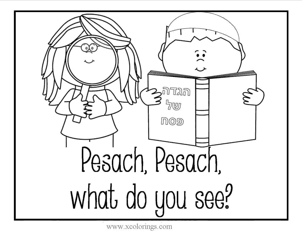 Free Pesach What Do You See Coloring Pages printable