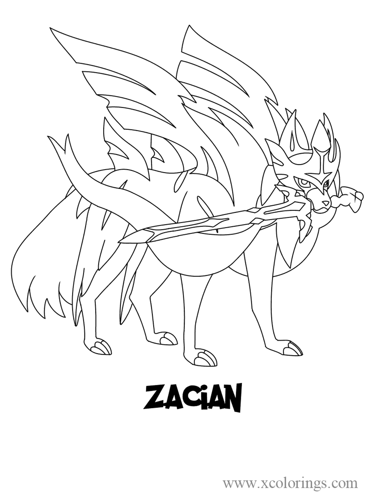 17 Pokemon Zamazenta Coloring Pages - Printable Coloring Pages