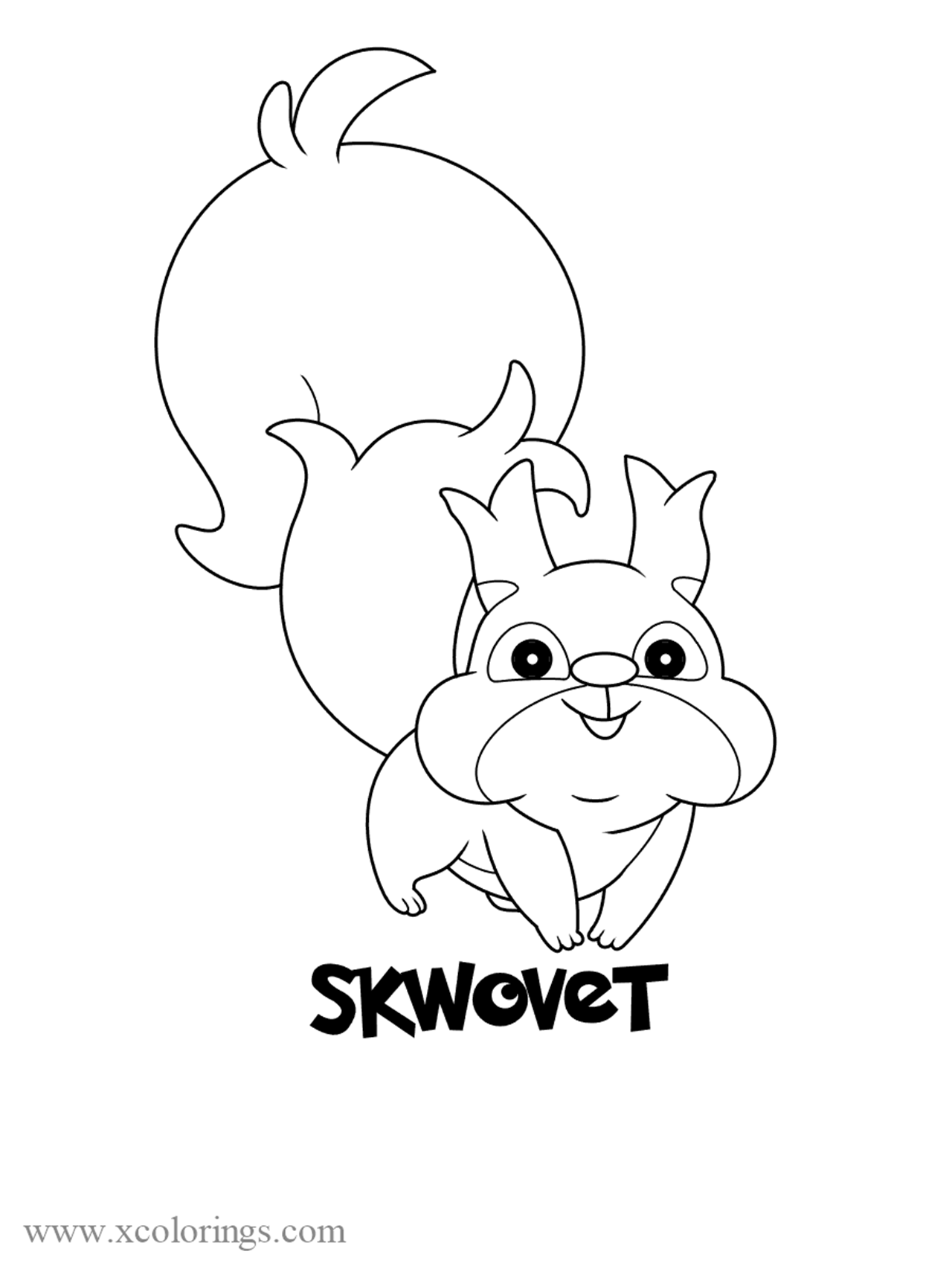 Free Pokemon sword and shield Skwovet Coloring Pages printable