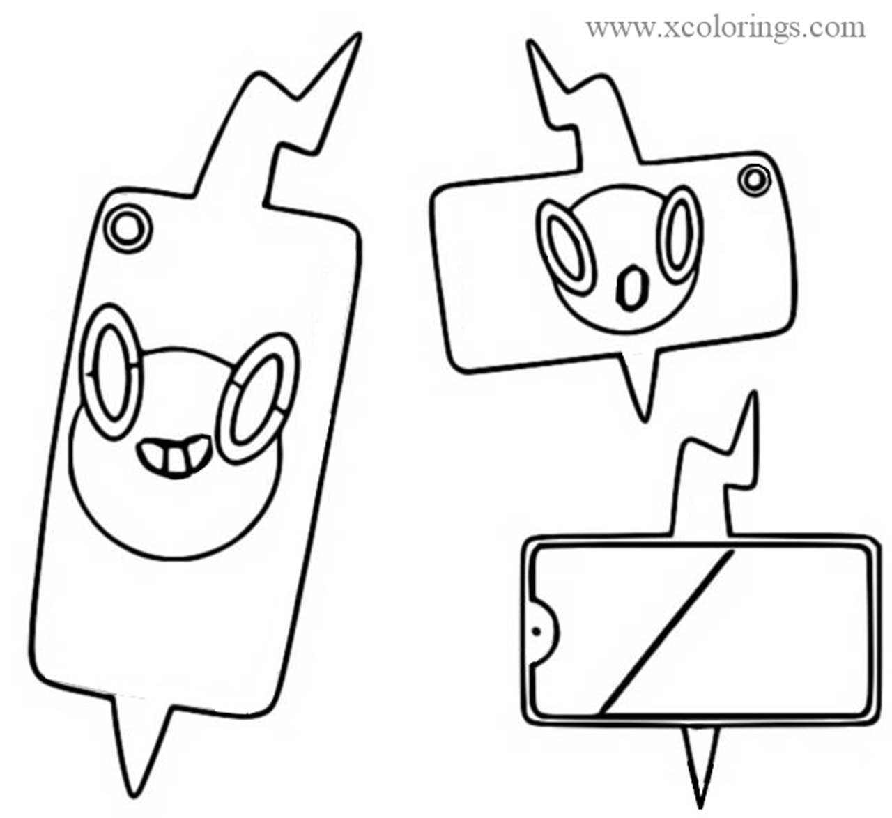Free Rotom Phone from Pokemon Sword and Shield Coloring Pages printable