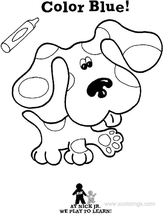 Free Blue's Clues Coloring Pages Black and White printable