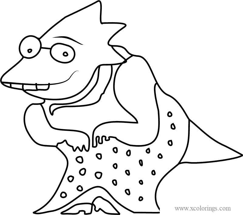 Free Alphys From Undertale Coloring Pages printable