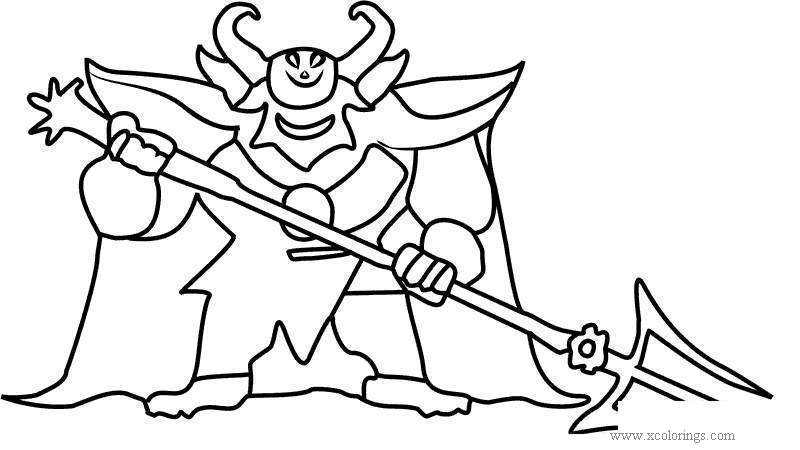 Free Asgore Dreemurr From Undertale Coloring Pages printable