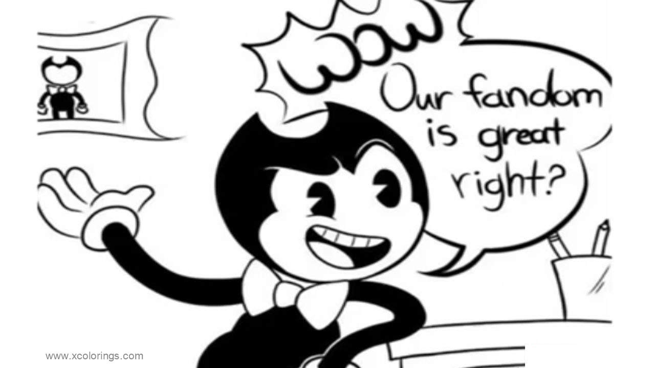 Free Bendy Fandom Coloring Pages printable