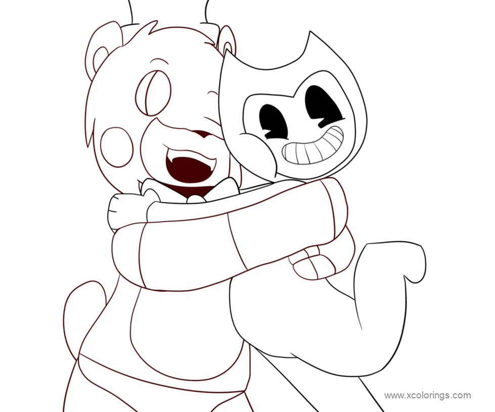 Free Bendy and Bear Coloring Pages printable