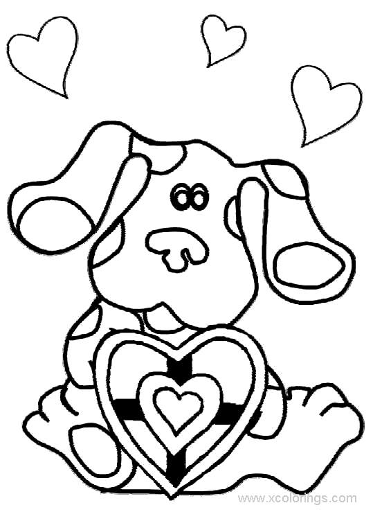Free Blues Clues Birthday Present Coloring Pages printable