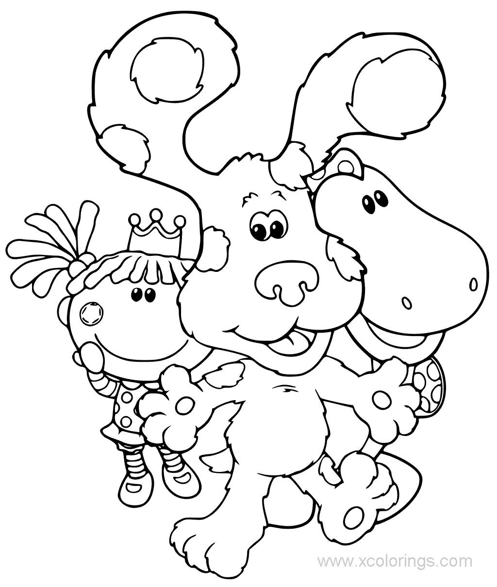 Free Blues Clues Blue and Friends Coloring Pages printable