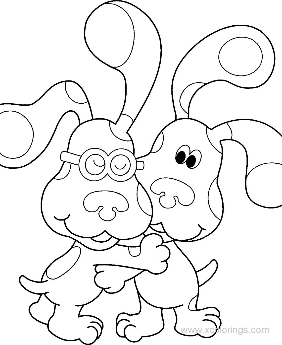 Free Blues Clues Blue and Magenta Coloring Pages printable