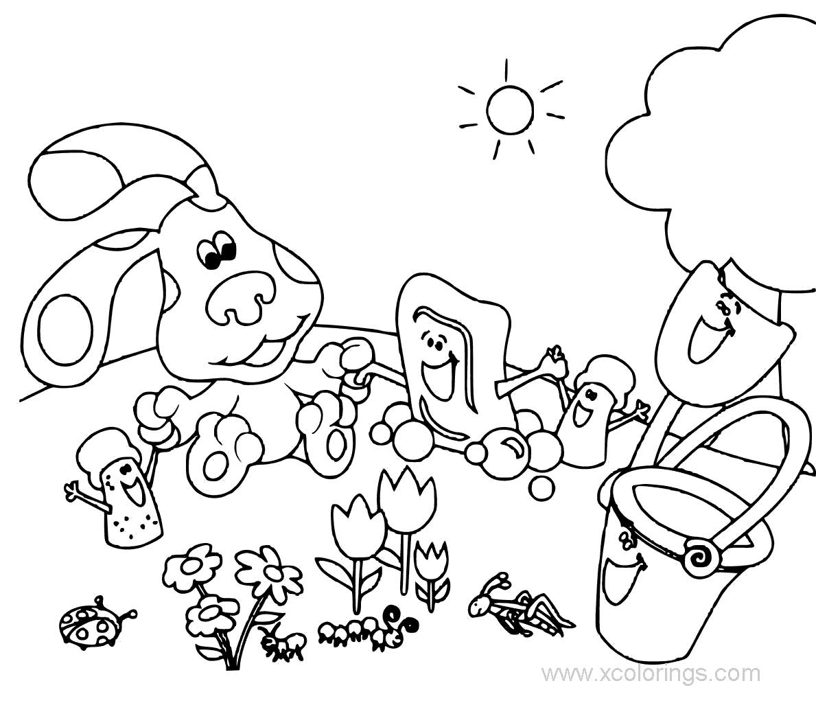 Free Blues Clues Characters Coloring Pages printable