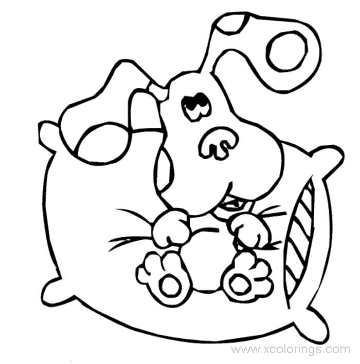 Free Blues Clues Coloring Pages Blue and Pillow printable