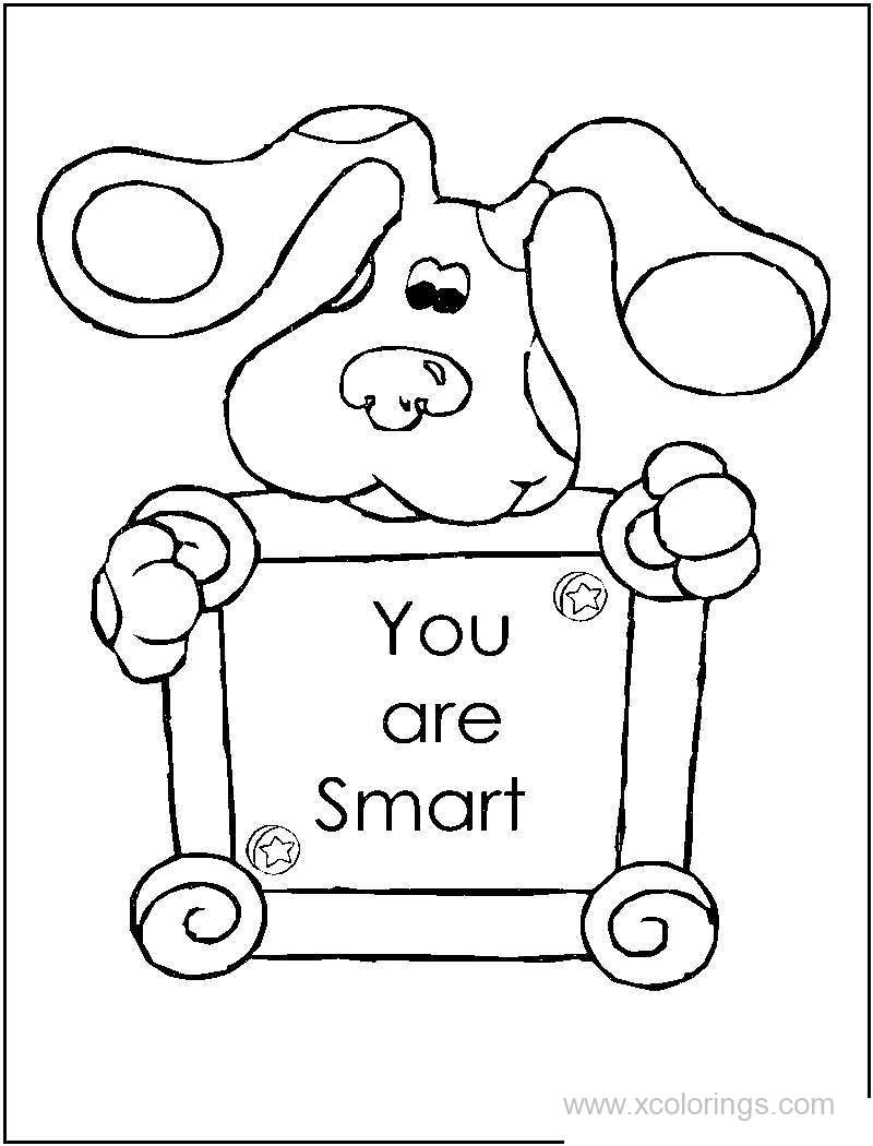 Free Blues Clues Coloring Pages You are Smart printable