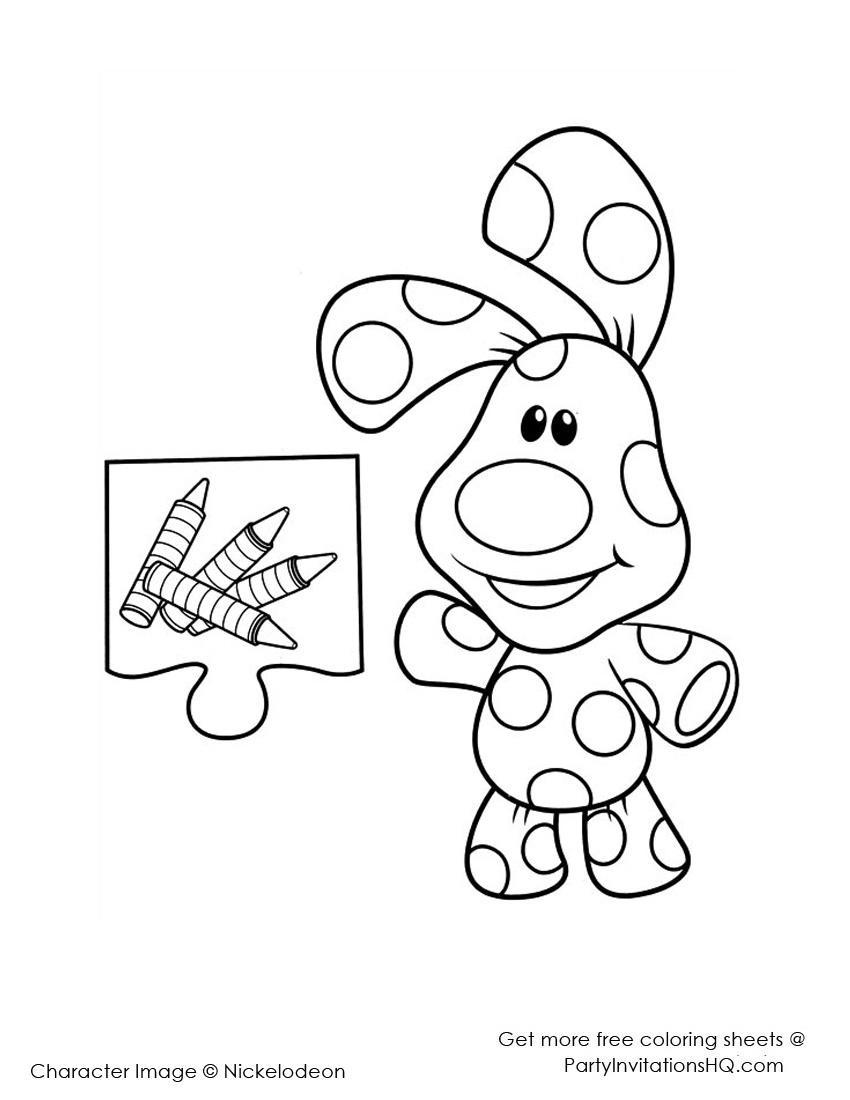 Free Blues Clues Crayons Coloring Pages printable