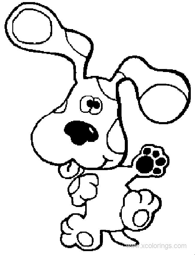 Free Blues Clues Dancing Blue Coloring Pages printable