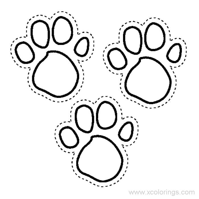 Free Blues Clues Footprint Coloring Pages printable