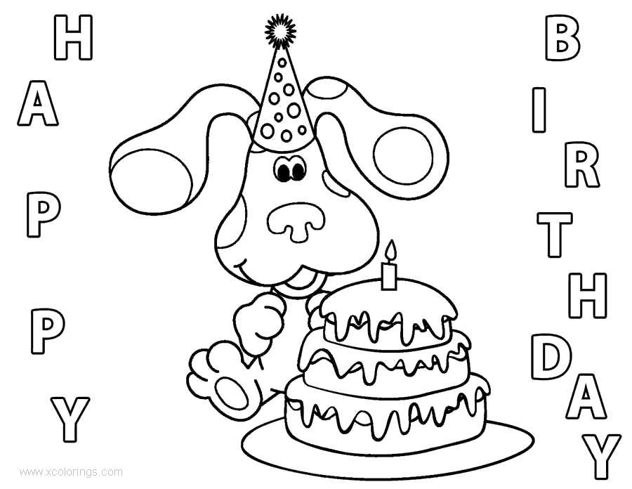 Free Blues Clues Happy Birthday Coloring Pages printable