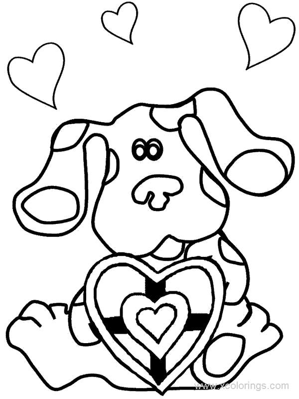Free Blues Clues Heart Box Coloring Pages printable
