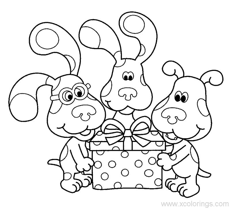 Free Blues Clues Present Coloring Pages printable