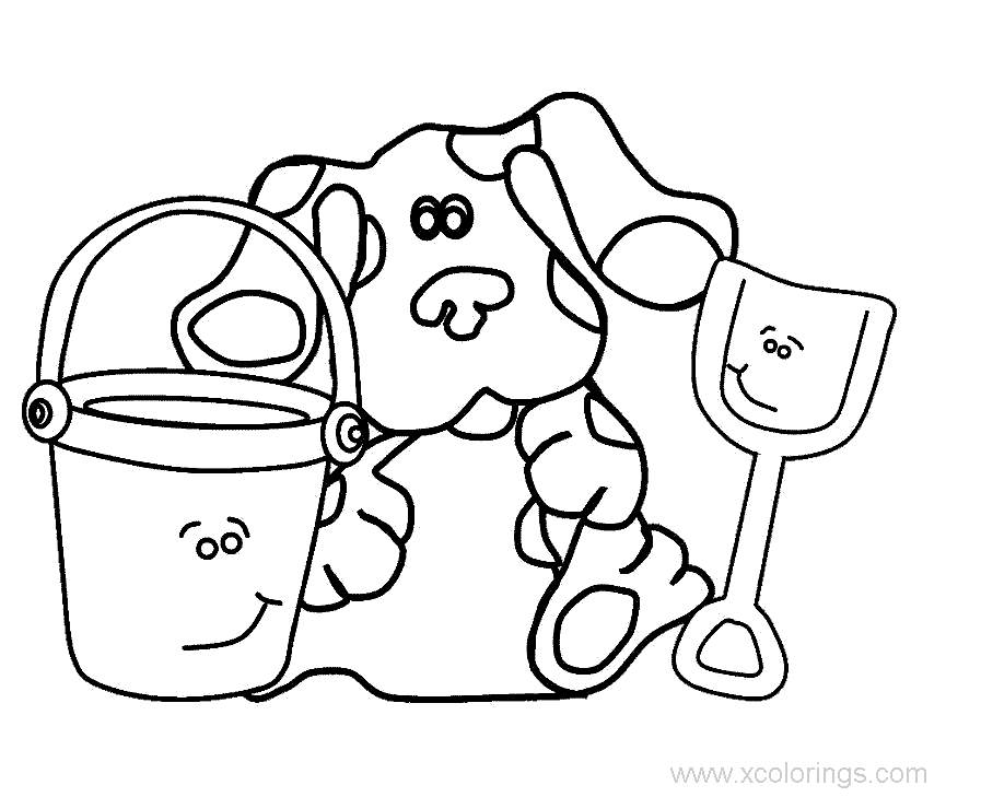 Free Blues Clues Shovel and Pail Coloring Pages printable