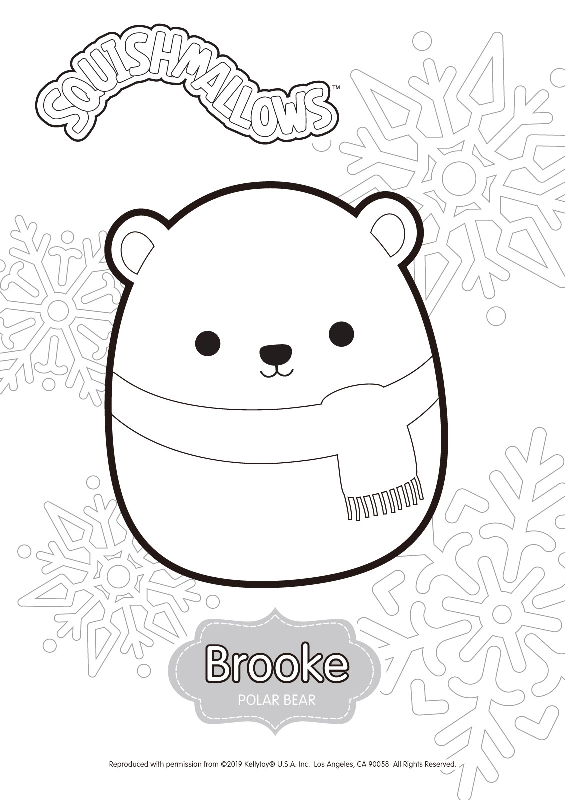 Free Brooke from Squishmallows Coloring Pages printable