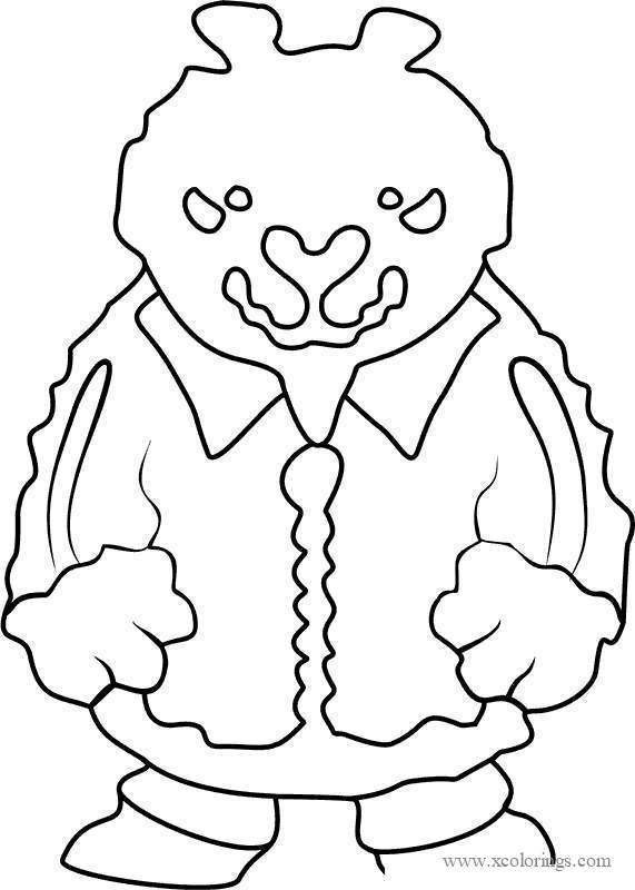 Free Brown Bear From Undertale Coloring Pages printable