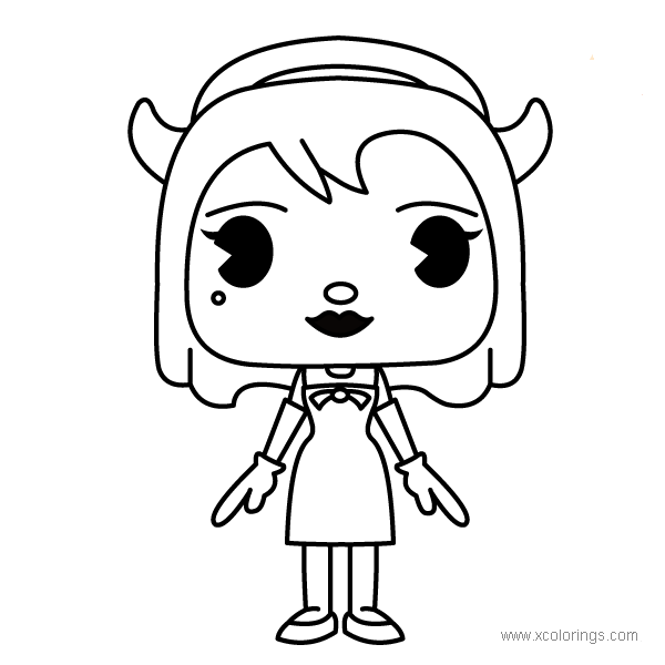 Free Chibi Alice Angel from Bendy Coloring Pages printable